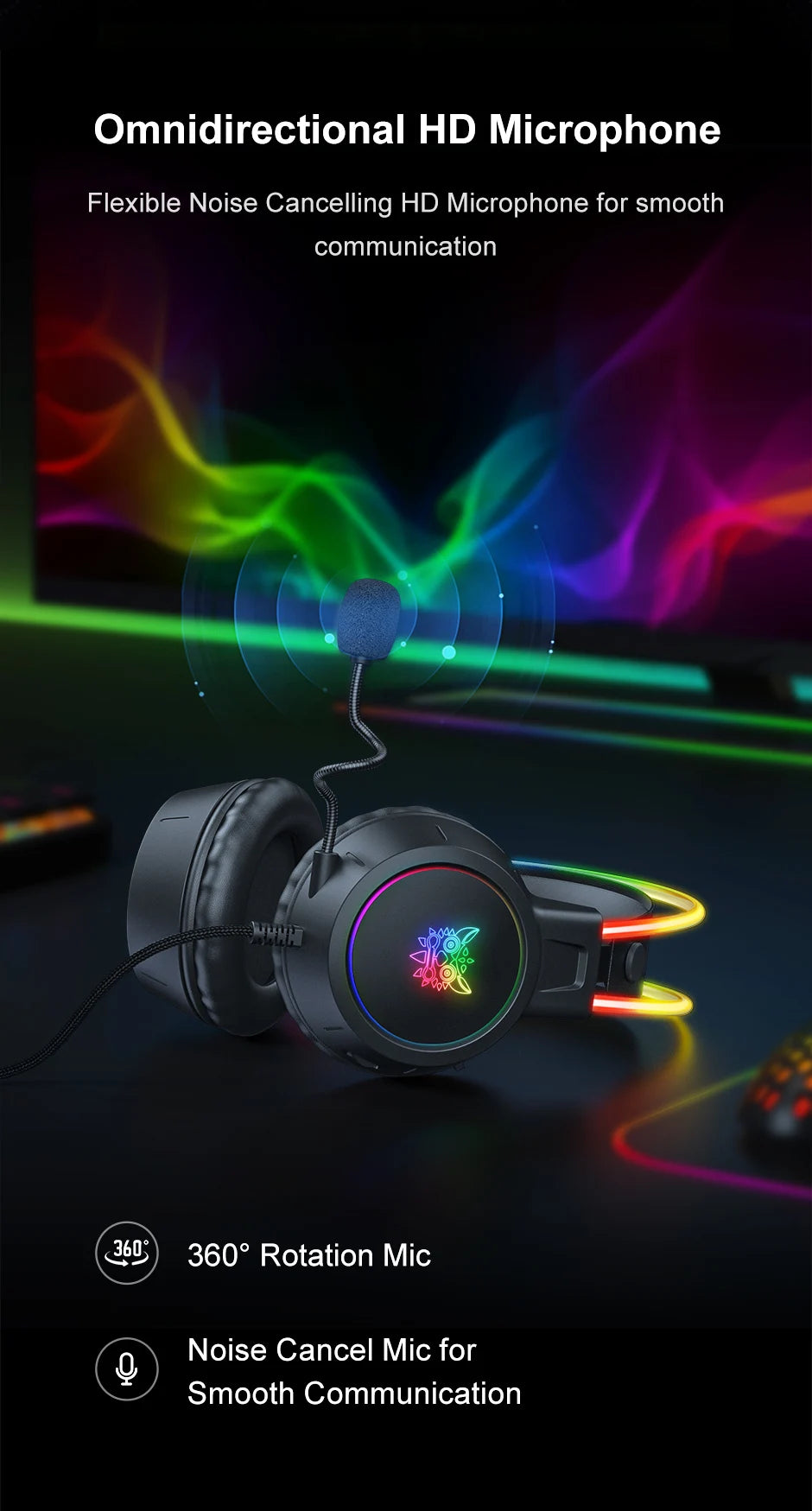 ONIKUMA Wired Gaming Headset – PC, PS5, PS4, Xbox & Nintendo Switch