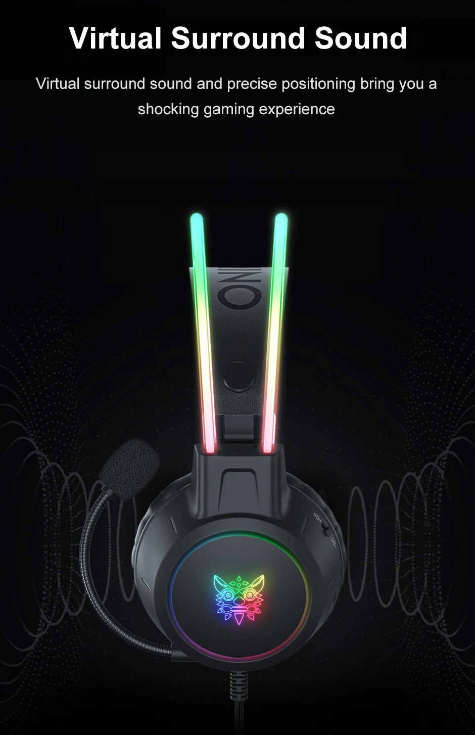 ONIKUMA Wired Gaming Headset – PC, PS5, PS4, Xbox & Nintendo Switch