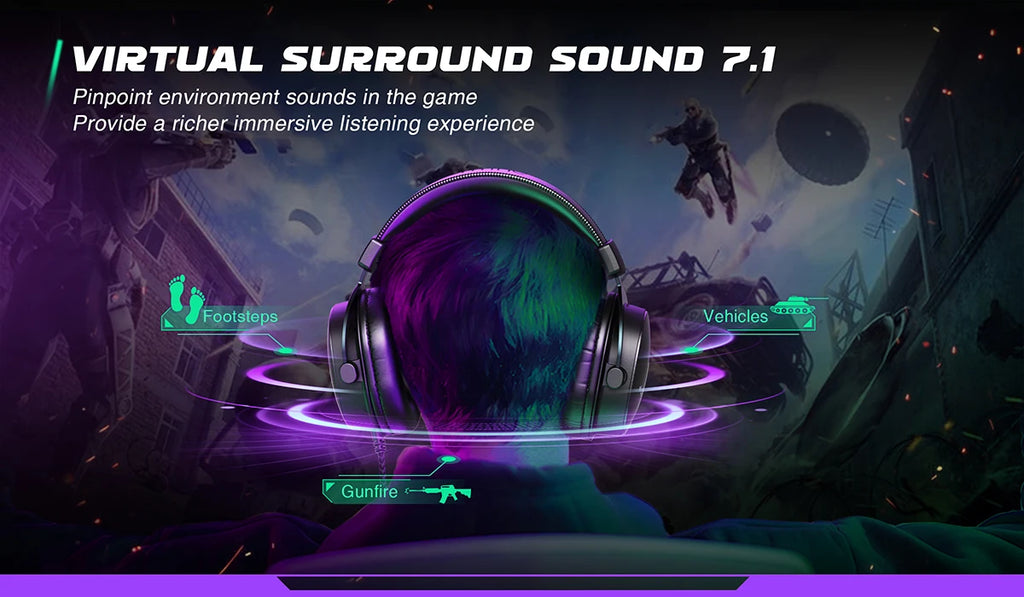 FIFINE H9 Wired Gaming Headset – 7.1 Surround Sound | USB & 3.5 mm | Volume & Mute Controls