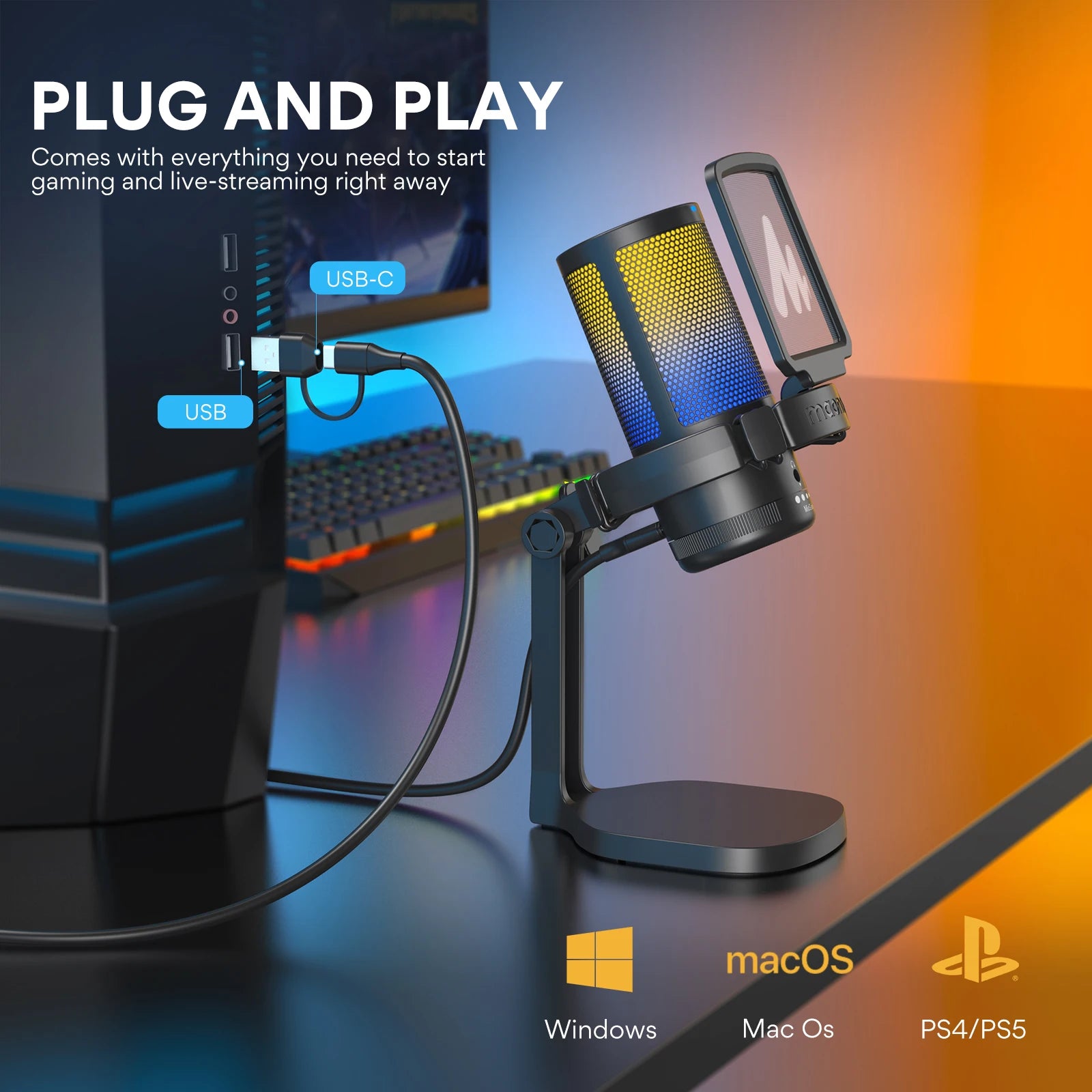 MAONO DGM20 RGB Gamingmikrofon