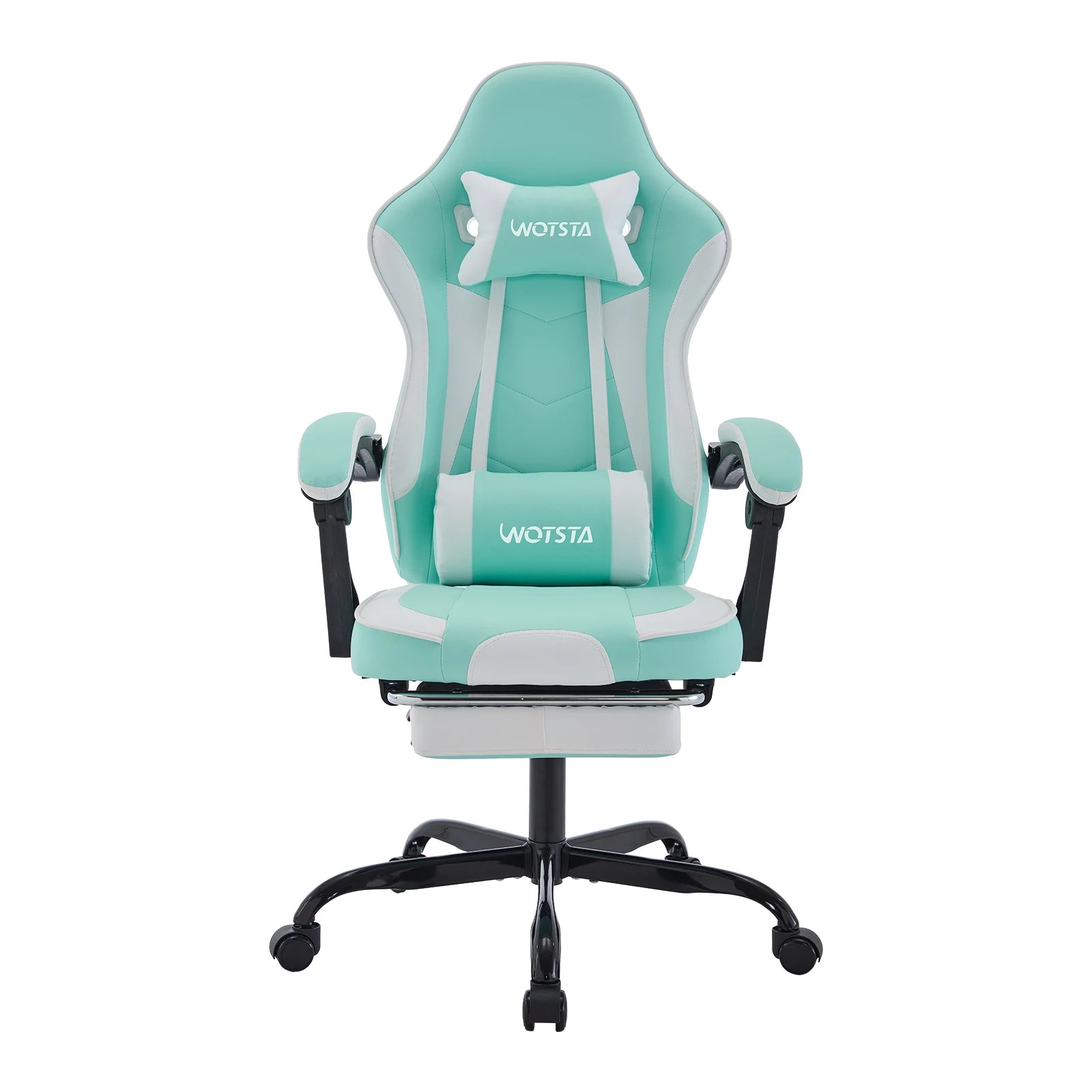 WOTSTA Ergonomisk Gamingstol med Fotstöd – Justerbar, Nack- & Ländryggsstöd