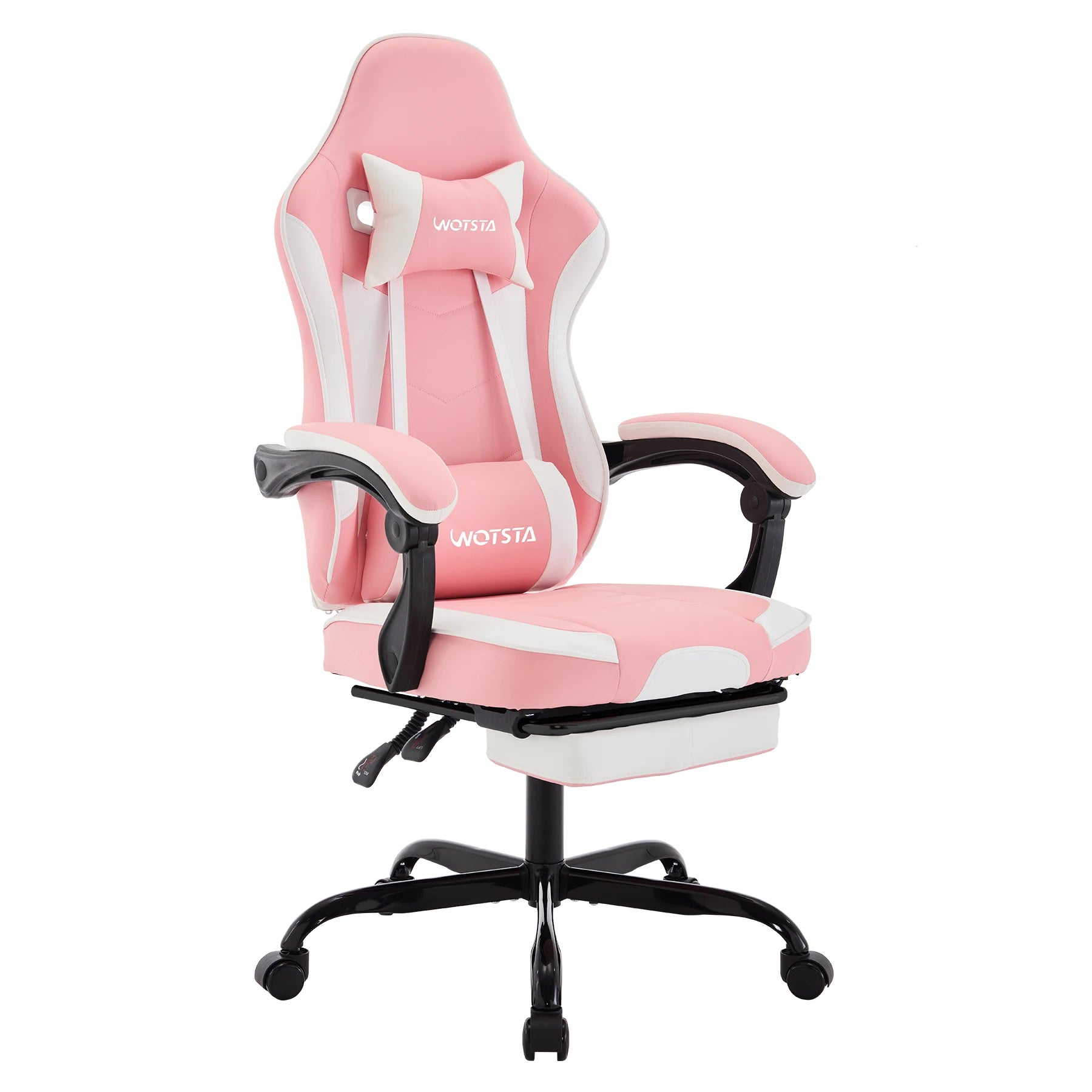 WOTSTA Ergonomisk Gamingstol med Fotstöd – Justerbar, Nack- & Ländryggsstöd