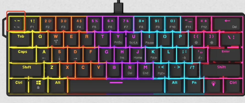 AJAZZ NK61 RGB Mechanical Gaming Keyboard – 61 Keys, Hot-Swappable