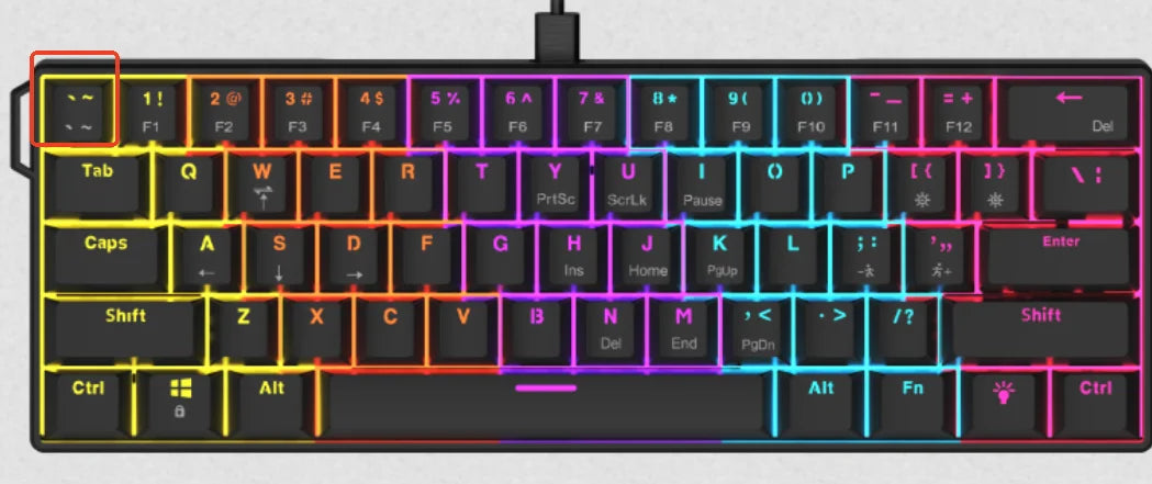 AJAZZ NK61 RGB Mechanical Gaming Keyboard – 61 Keys, Hot-Swappable