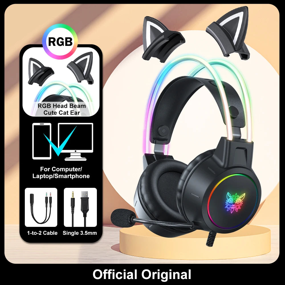 ONIKUMA Wired Gaming Headset – PC, PS5, PS4, Xbox & Nintendo Switch