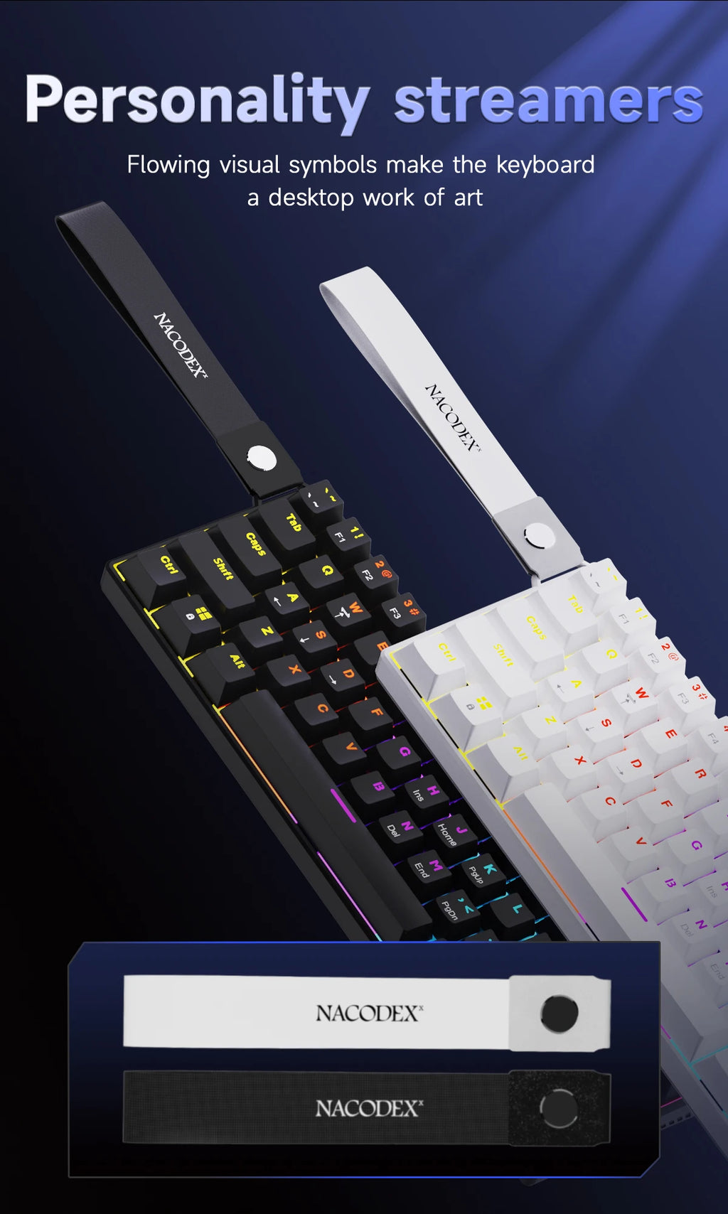 AJAZZ NK61 RGB Mechanical Gaming Keyboard – 61 Keys, Hot-Swappable