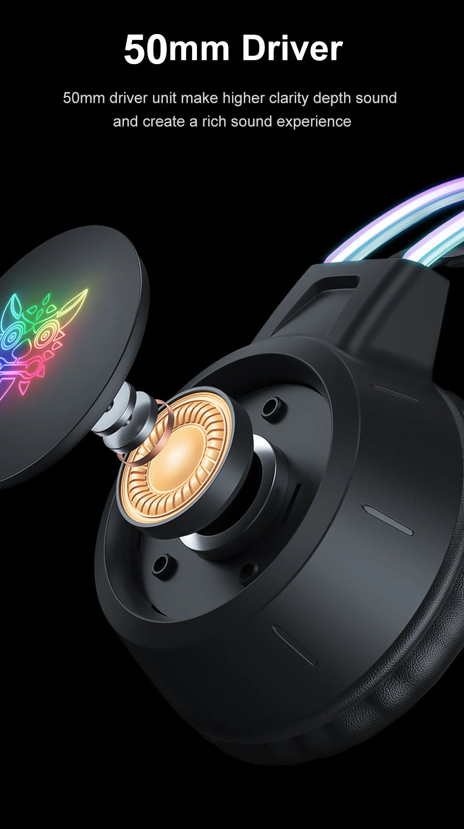 ONIKUMA Wired Gaming Headset – PC, PS5, PS4, Xbox & Nintendo Switch
