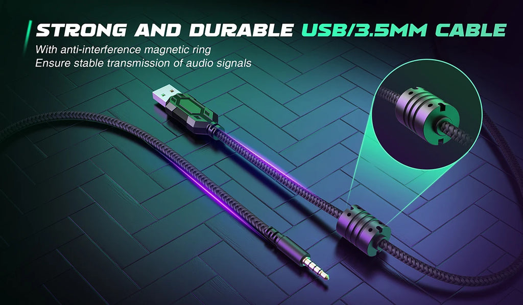 FIFINE H9 Wired Gaming Headset – 7.1 Surround Sound | USB & 3.5 mm | Volume & Mute Controls