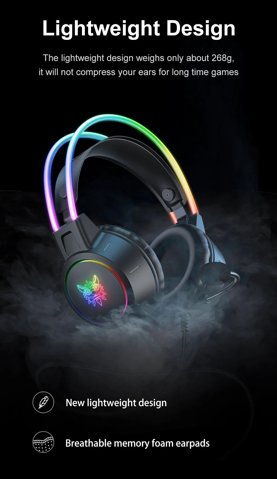 ONIKUMA Wired Gaming Headset – PC, PS5, PS4, Xbox & Nintendo Switch
