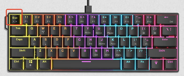 AJAZZ NK61 RGB Mechanical Gaming Keyboard – 61 Keys, Hot-Swappable