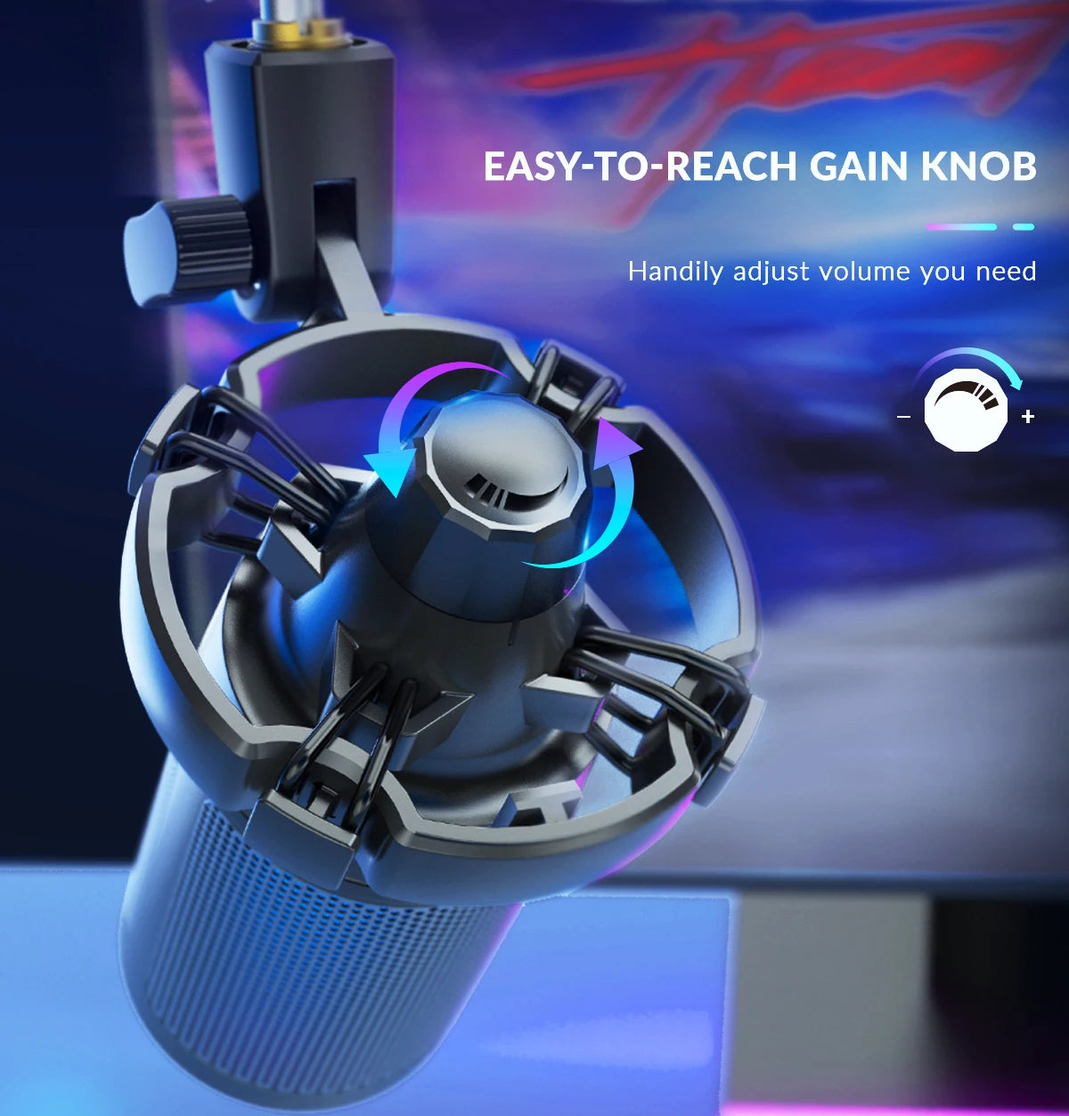 FIFINE A6T RGB USB Gaming Microphone Kit – Premium Condenser Microphone with Boom Arm | Touch Mute | Cardioid