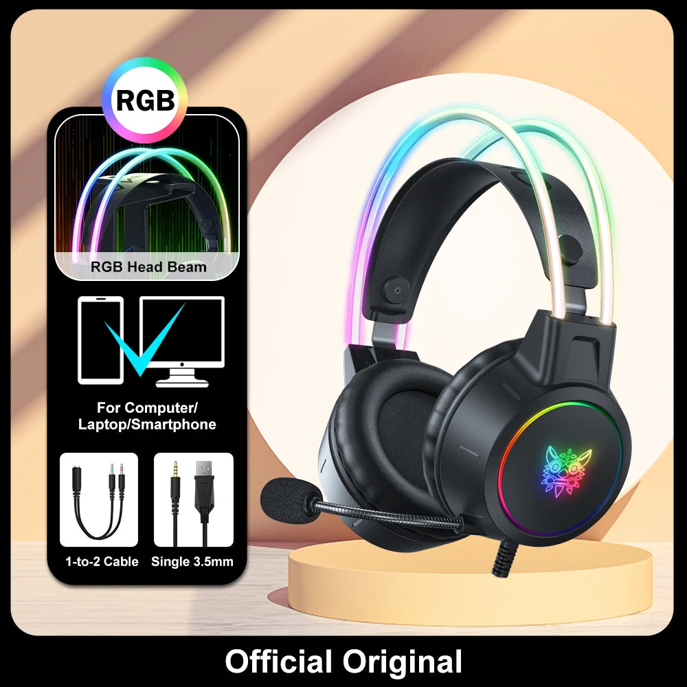 ONIKUMA Wired Gaming Headset – PC, PS5, PS4, Xbox & Nintendo Switch
