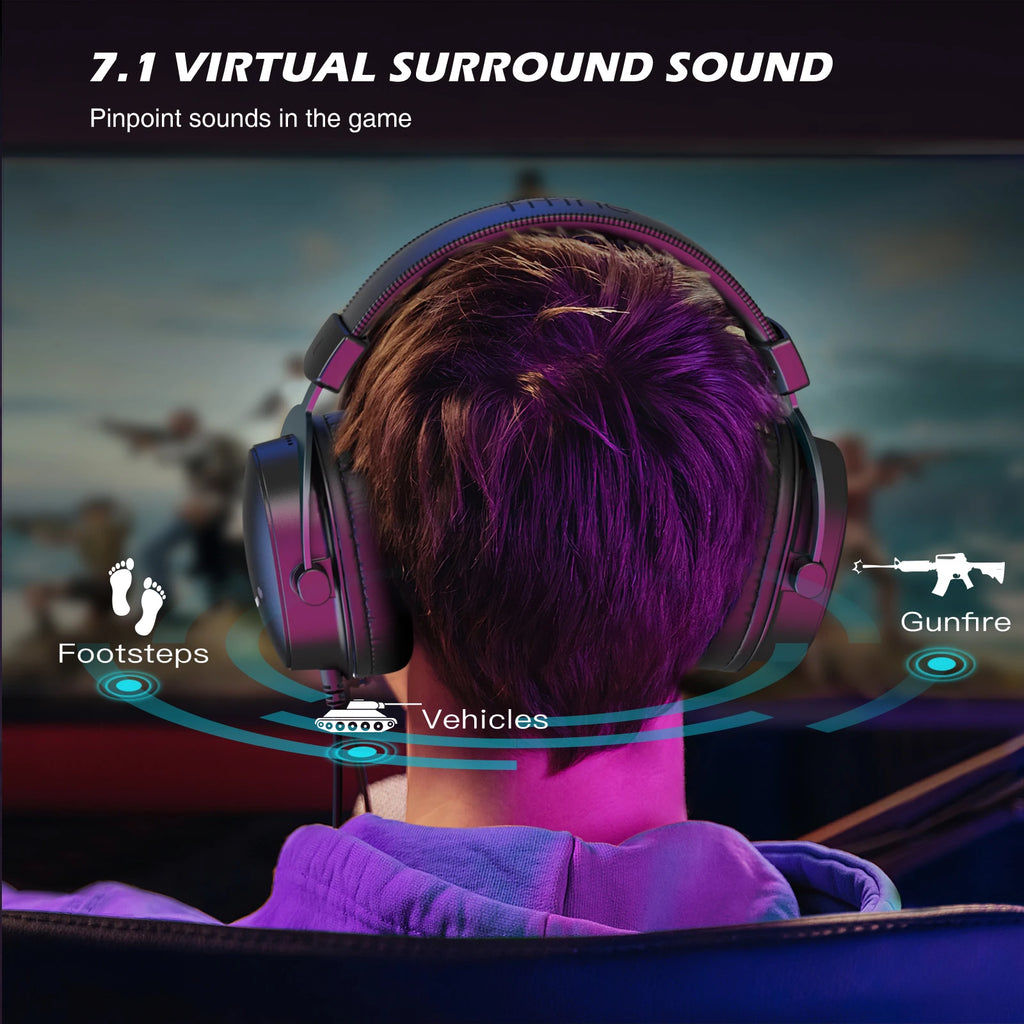 FIFINE H9 Wired Gaming Headset – 7.1 Surround Sound | USB & 3.5 mm | Volume & Mute Controls