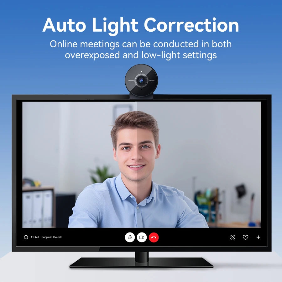 EMEET 4K Autofokus Webbkamera – 1080p 60 FPS