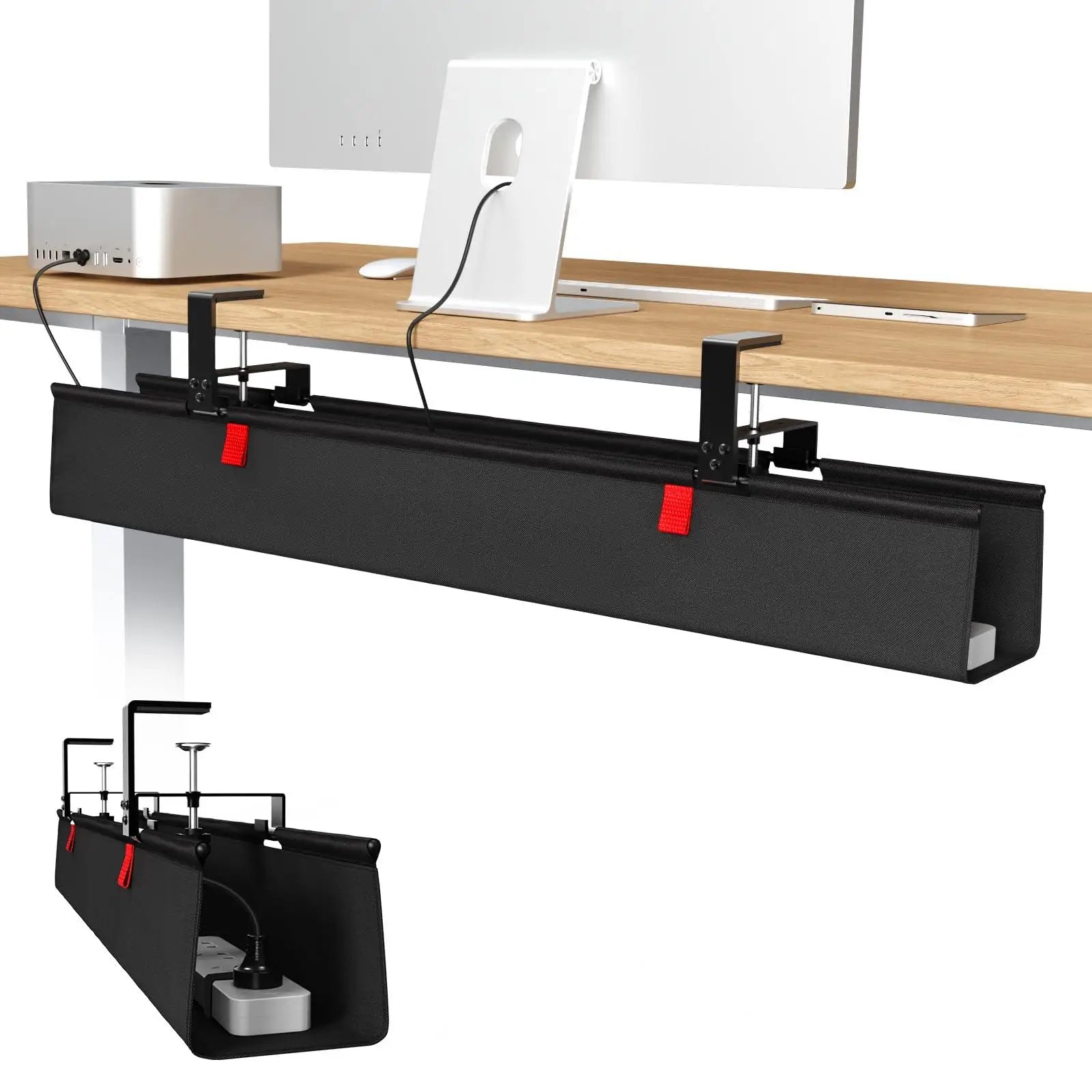 Kabelhanteringsbricka för Skrivbord – Premium Kabelorganisatör utan Borrning