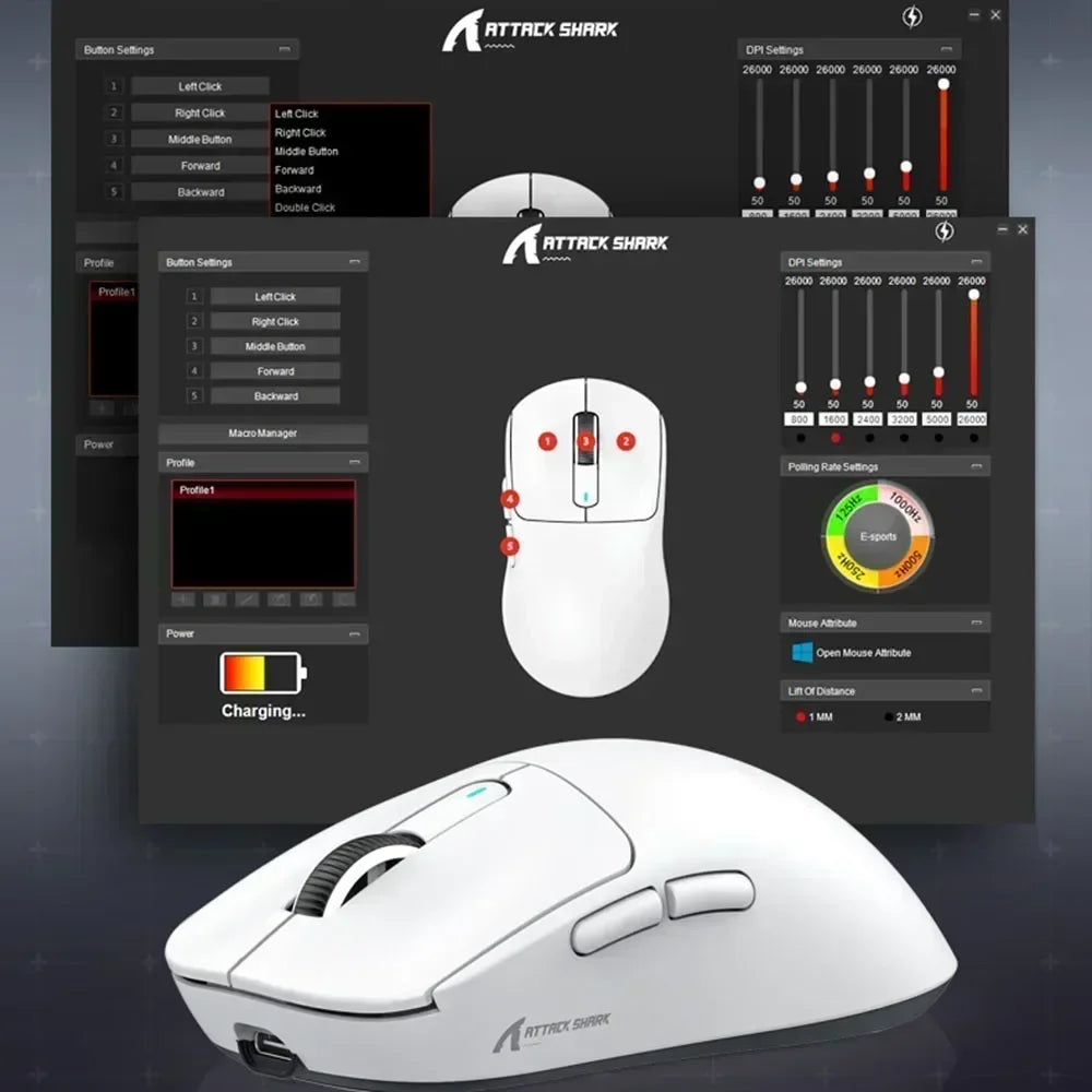 Attack Shark X3 Pro Wireless Gaming Mouse – 26,000 DPI | PAW3395 | Tri-Mode